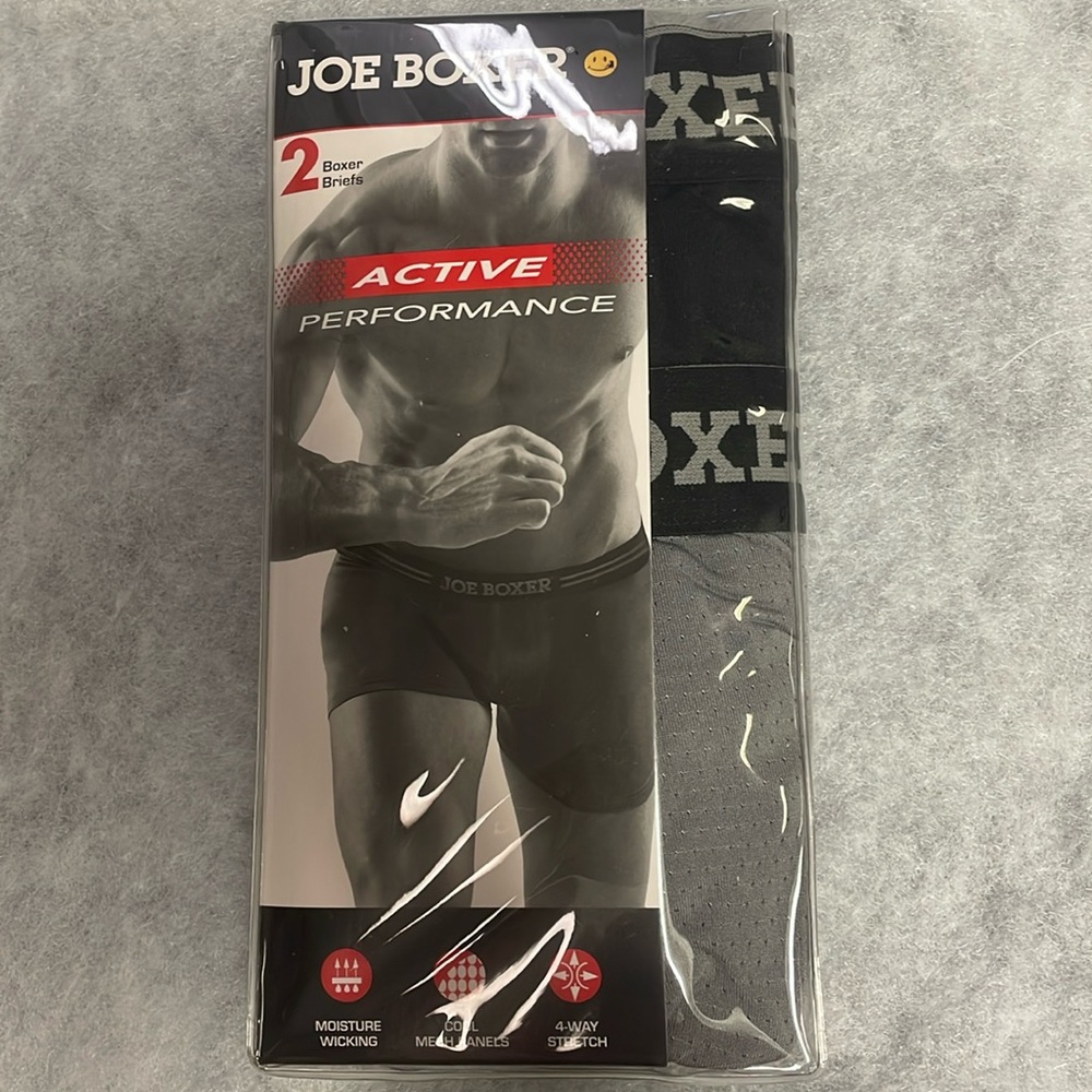 COPY - Joe Boxer Active Performance 2 Boxer Briefs L 36-38